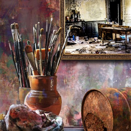 atelier d'artiste, une superbe composition.